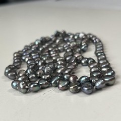 Tahitian Pearl Necklace Beaded Necklace Long 36 In Women Fashion Vintage Jewelry