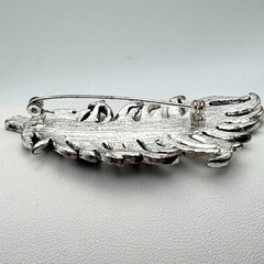 Marcasite Bird Feather Wispy Plume Brooch Pin – Some Wear On Pin Bar