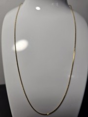 Vintage Gold-Tone Flat Snake Chain Necklace – Thin Flexible Metal Chain