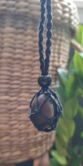 hamburger sea bean necklace