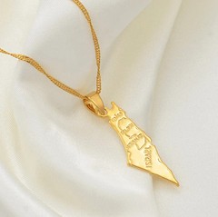 Israel Map Pendant Necklace