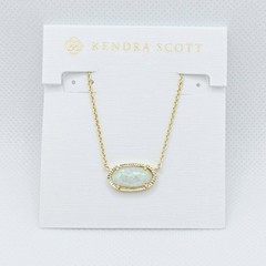 Kendra Scott Elisa Gold Pendant Necklace in White Opal
