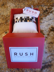 NIB w/Tag RUSH By Denis & Charles Handmade Wrap Black/Ivory/Gold Bracelet