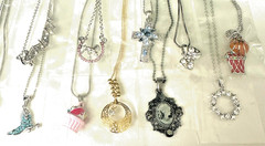 New 20pcs Crystal Charm Pendant Necklaces #136 Fairy Monkey Basketball Snail Bow