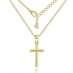 14K Gold Cross Necklace for Women Small Cross Necklace for Women 14K Gold Nec…