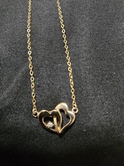 Vintage 14K Gold Filled Interlocking Double Heart Necklace – 16″