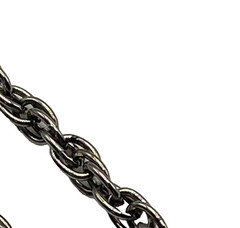 Silver Tone Rope Chain Necklace Spring Ring Clasp 23 In Unisex Fashion Jewelry