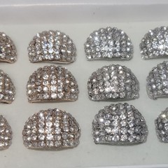 3 X 12 PC Fashion Jewelery Rings Metal Gold And Silver Plate With Gemstones