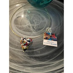 Dyadema Murano Glass Valentine’s heart necklace