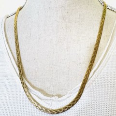 Vintage Avon Patterned Herringbone Gold Plated 4.5mm 22″ Necklace Women’s Ladies
