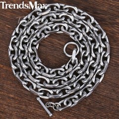 Mens Chain Silver Stainless Steel CABLE Link Necklace Bracelet Jewelry Set 7-26″