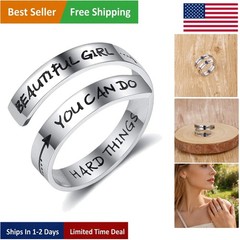Elegant Adjustable Silver Ring – Perfect Encouragement Gift for All Occasions