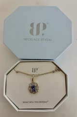 Bomb Party BP, NK82990- Dangerously Divine Necklace-Light Tanzanite CZ Gold Plat