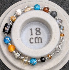 Stylish Mixed Boho Beaded Wire Wrapped Bracelet (18cm) M Wrist