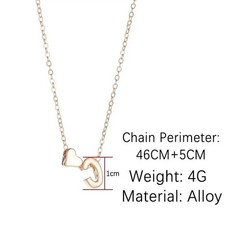 Tiny Heart Initial Necklace Gold/Silver Letter Pendant Choker for Women
