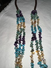 Leather cord Stone Necklace