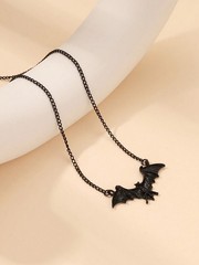 1pc Floral Alloy Beaded Necklace Casual Vintage Women Daily Jewelry