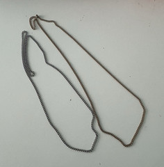 Silver & Gold 22in 2.5-3.5mm Chain Necklace (2 Pack) Style Jewelry (With Box)