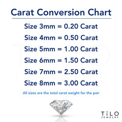 10K Real Solid Gold Solitaire Round CZ Sleeper Stud Earrings Push-back 2.5mm-8mm
