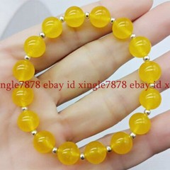 6/8/10/12mm Natural Yellow Topaz Round Gemstone Beads Stretchy Bracelet 7.5″ AAA