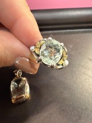 Judith Ripka Jewelry – 2 Piece(1 Rings, 1 Pendant) 14k Over Sterling