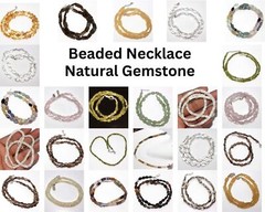 Beaded Necklace Natural Gemstones Handmade Ethnic Jewelry Daily Gifts Ideas