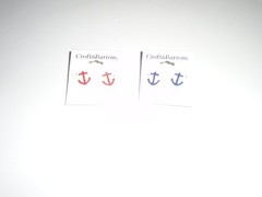 Croft & Barrow Nautical Anchor Pierced Earrings 2 Pair Red & Blue New With Tags