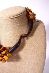 Honey Bunch Beaded Statement Necklace