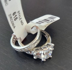 RS Covenant’s Fashion Ladies Ring-615 2Pc Wedding Set Cubic Zirconia-Choose Size