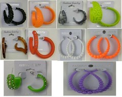 Wholesale Jewelry lots10 pairs Fashion Colorful Hoop Earrings US-SELLER SU-196