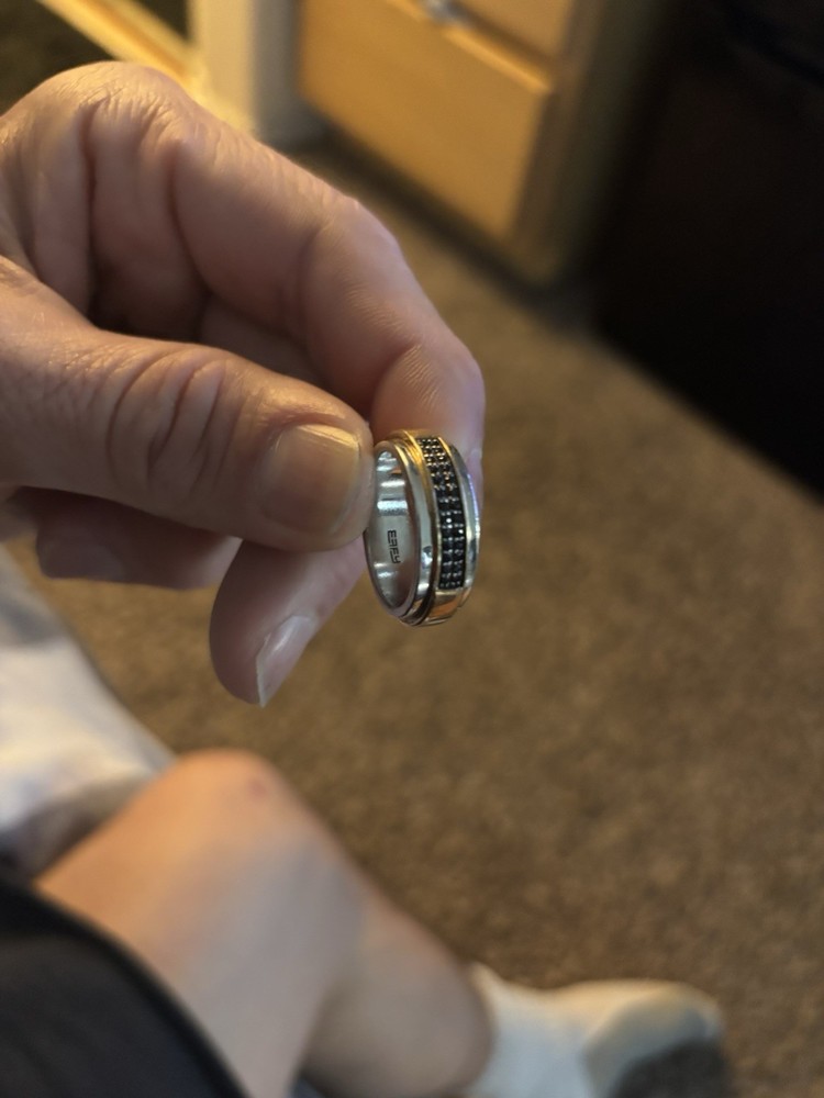 Effy two tone silver and gold black Sapphire, diamond rhodium paid 2900 for it