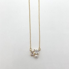 KS888-Kate clear crystals necklace