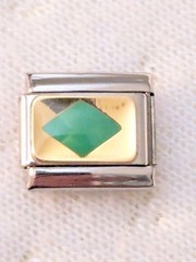 Authentic Nomination Classic Italian Charm Mint Green Diamond Spacer F78
