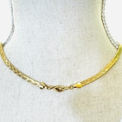 Vintage Avon Patterned Herringbone Gold Plated 4.5mm 22″ Necklace Women’s Ladies