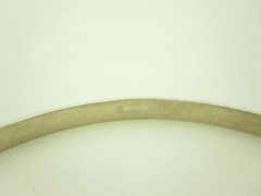 Sterling Silver Etched Flower Pattern 3.6mm Bangle Bracelet