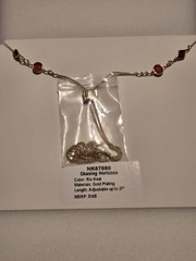 BP Chasing Horizons Rio Heat Gold Y-Drop Bolo Necklace Pink Bomb Party NK87880