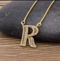 Initial Gold-Plated Necklace *1PIECE*