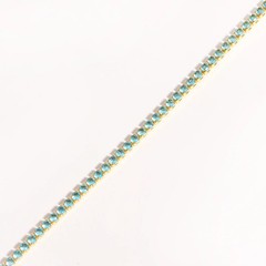 Gold Color Tennis Chain Necklace 2mm Simulated Zirconia 16in Women Jewelry
