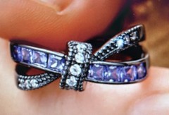 Beautiful 925 Sterling Silver Ring ( Stamped )Cubic Zirconia Sz 6 in Gift Box