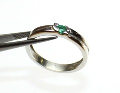 Zambian Emerald Sterling Silver Ring, Emerald Gemstone Ring, Emerald Men’s Ring