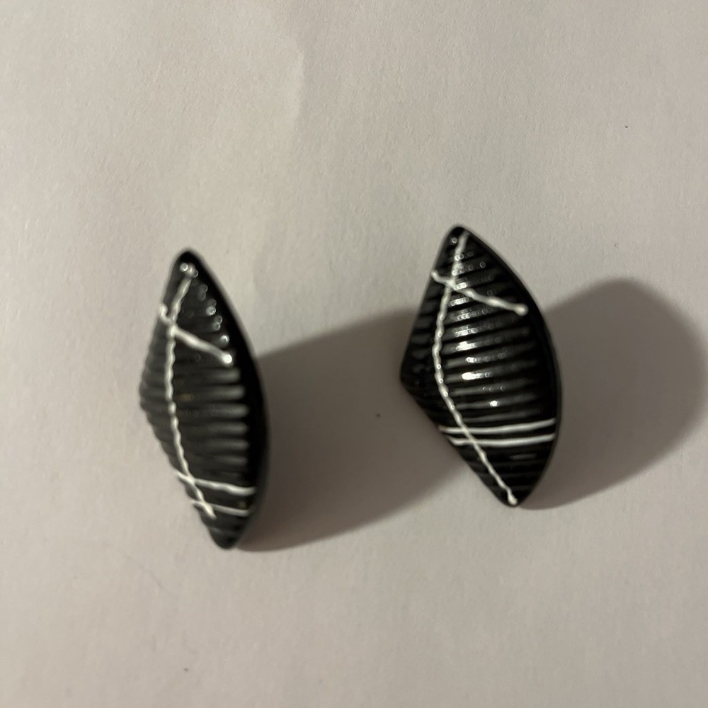 black and white earrings