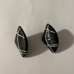 black and white earrings