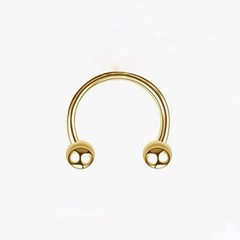 Circular Horseshoe Barbell Earring – Surgical Steel – Septum Lip Eyebrow Nipple