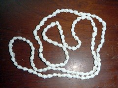 White & Tan Mini Conch Sea Shell Beaded Necklace