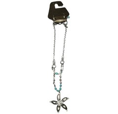 Hope Collection Starfish Necklace Earrings Set Turquoise Beads Rhinestone