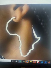 AFRIQ Hoop – Silver African Map Shape Earrings