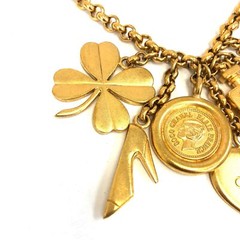 CHANEL Icon Charm Coco Mark Quilted Bag Heart Gold Plated Women’s 50cm Chain