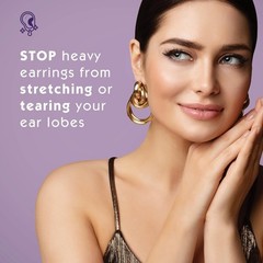 Comfortable & Invisible Earring Backs – 60 Clear Support Patches for Women