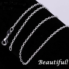 3D large 2 sided SHARK SEA charm pendant 24″ 925 Sterling Silver Necklace men