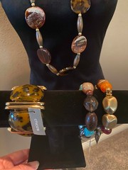 Chico’s Bundle | Necklace with 3 Stretch Bracelets| NEW with and without tags